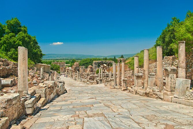 Ephesus Small Group Tour From Kusadasi Port / Hotels - Entering the Ancient City of Ephesus: marble streets and a 25,000-seat amphitheater