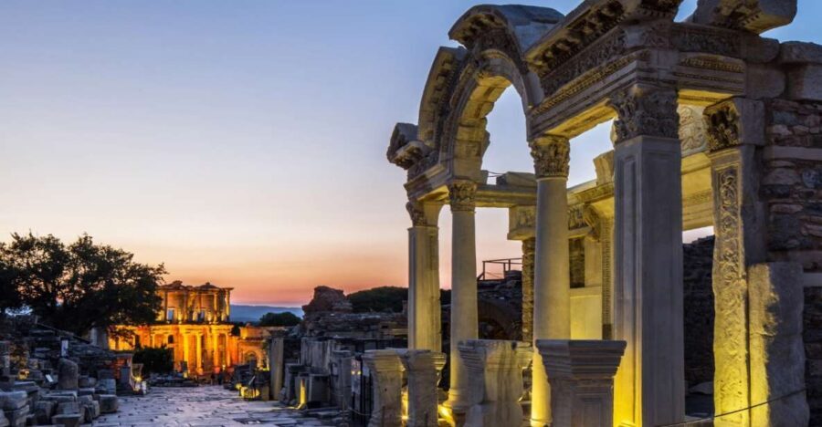 From Kusadasi: Ephesus and Pamukkale 2 Day Private Tour - Day 1 in Ephesus: amphitheater to Library of Celsus, with Christian pilgrimage context