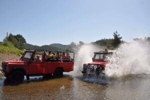 Kusadasi Jeep Safari Tour With Zeus Cave and Water Fights - Hotel pickup and the morning convoy start