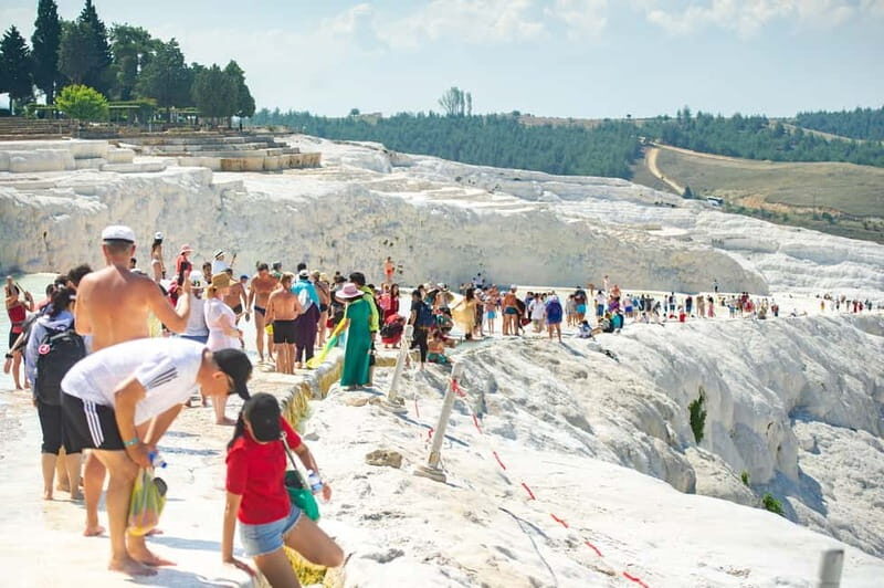 Kusadasi: Pamukkale Hot Spring & Hierapolis Small-Group Tour - Lunch, Denizli Province shopping, and where the time can feel rushed