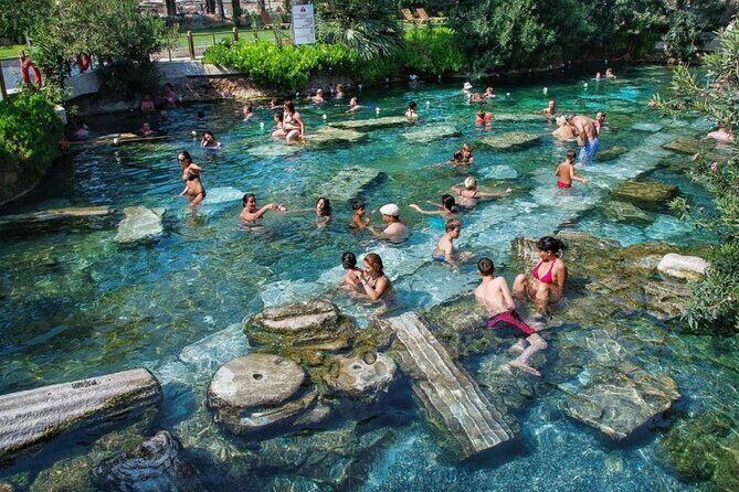Private: Day Tour to Pamukkale from Kusadasi - Pamukkale Terraces and the 35°C Springs (Cleopatra Pool Swim Time)