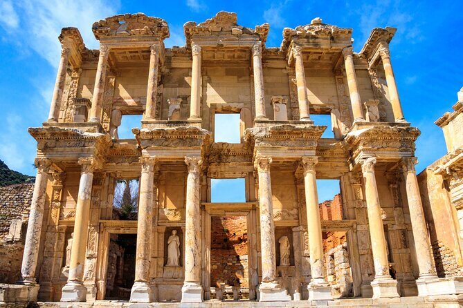 SKIP-THE-LINE: Group & Private Ephesus Tour ENTRY FEE & LUNCH - Entering Ephesus Ancient City: Celsus, Marble Streets, and the Big Amphitheater